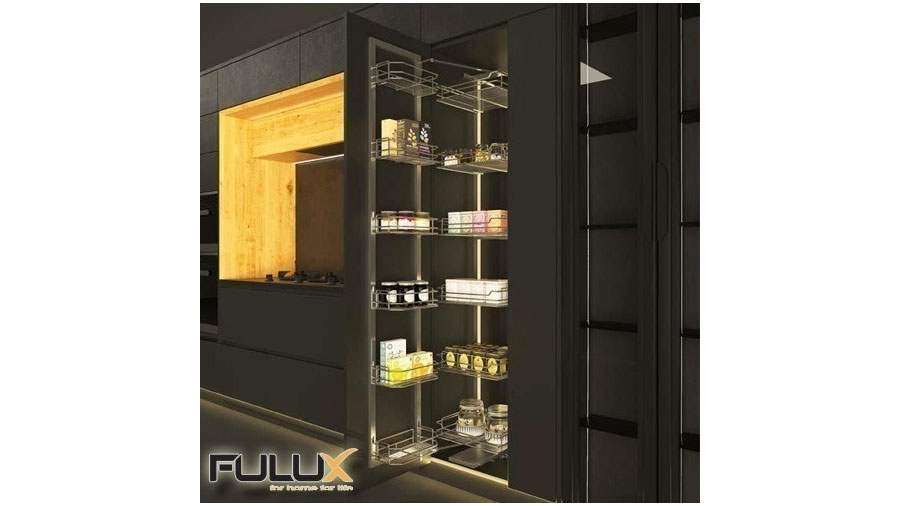 Hệ tủ kho FULUX FL-445 là phụ kiện tủ bếp hiện đại