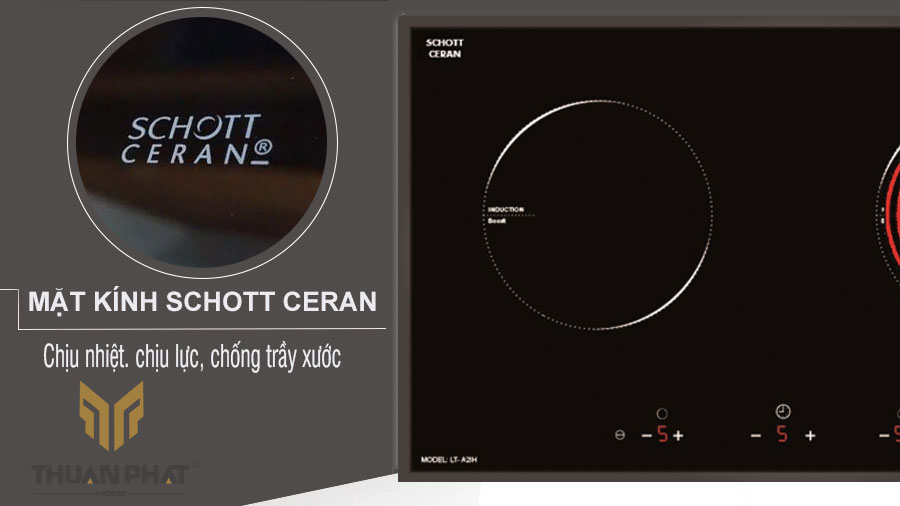 Mặt kính cao cấp đến từ thương hiệu số 1 thế giới - Schott Ceran