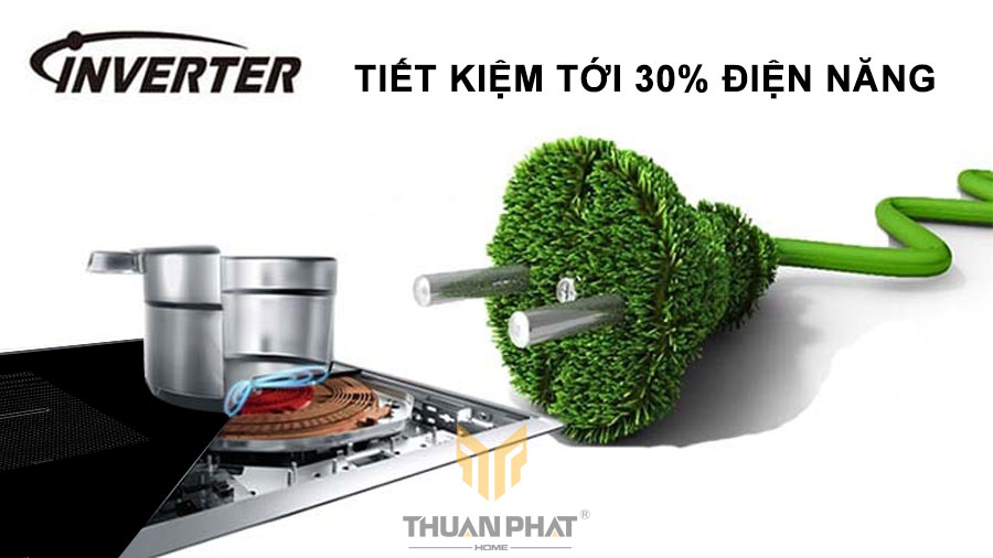 Bếp từ FASTER FS 723SI có thể tiết kiệm đến 30% điện năng nhờ công nghệ Inverter​